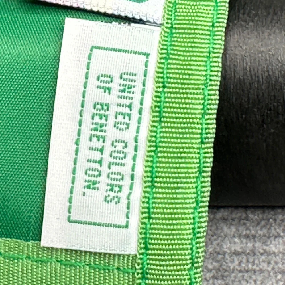 United Colors of Benetton Vintage Trifold Nylon Wallet Green Hook Loop 90s UCB